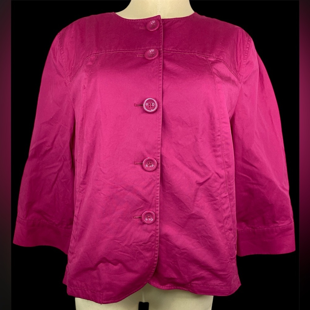 Coldwater Creek 3/4 Sleeve Button Up Jacket Womens Large